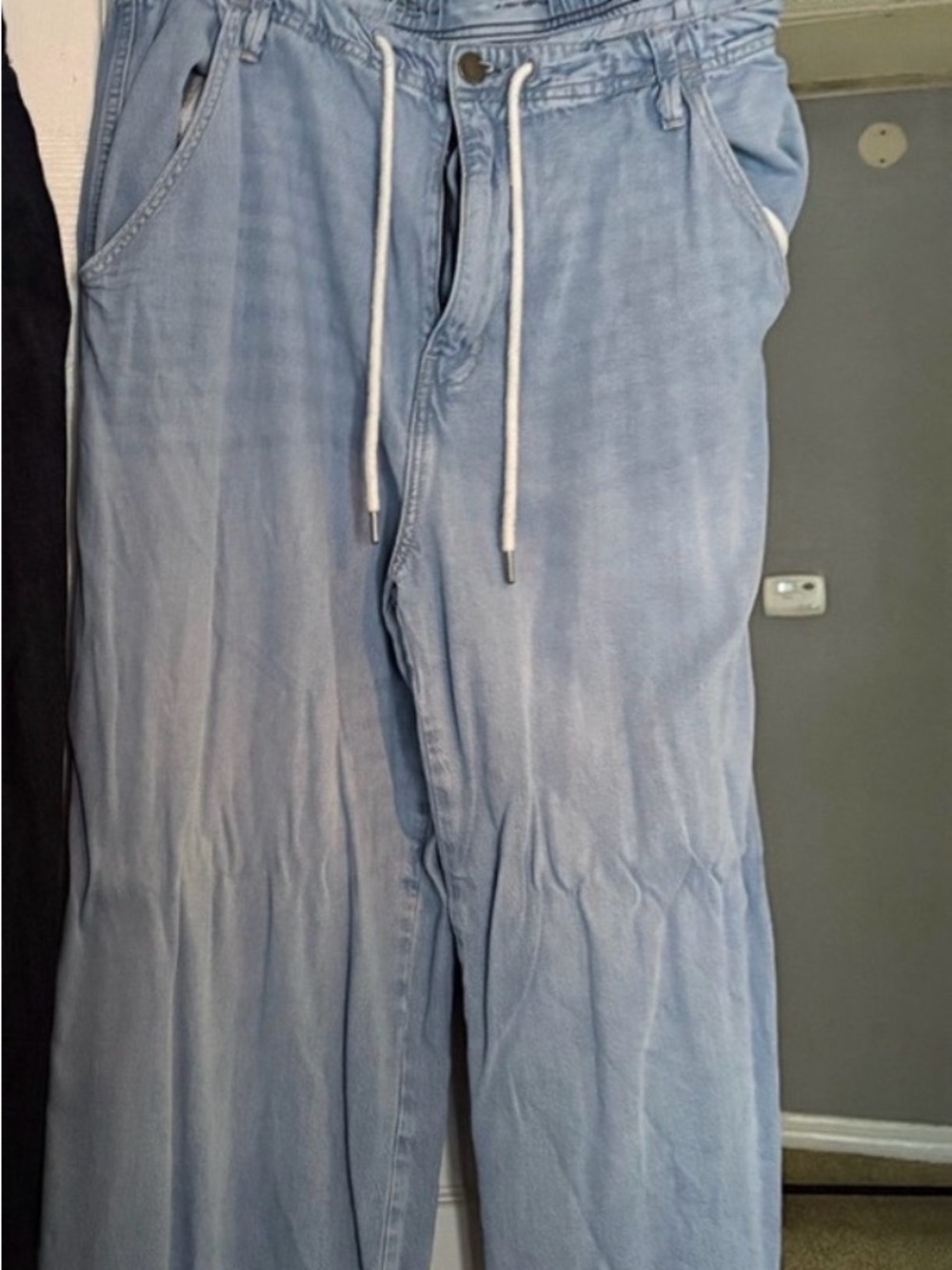 a.n.a Light Blue Relaxed Drawstring Women's Pants - Picture 2 of 3
